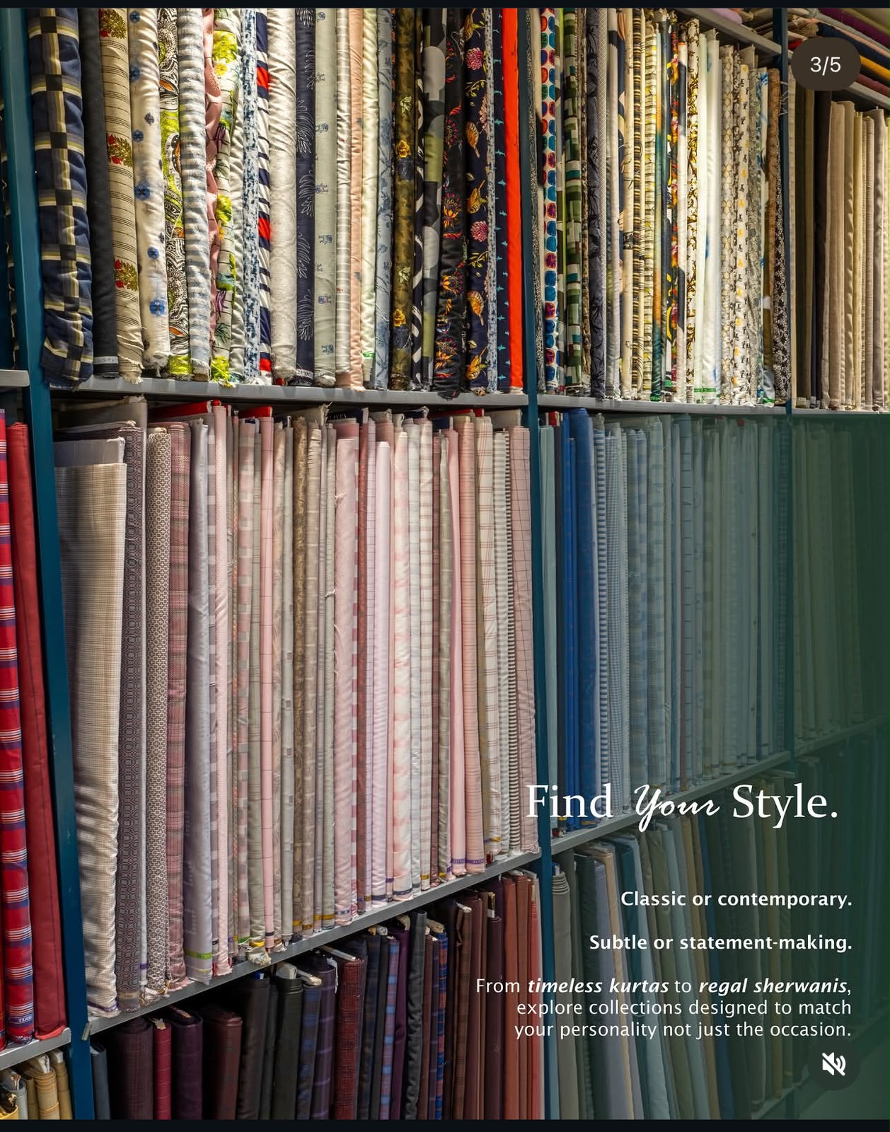 Wall of curated fabrics at Manāvastra