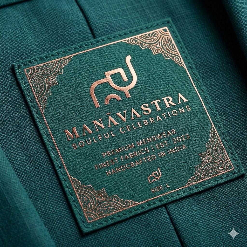 Manāvastra woven garment label